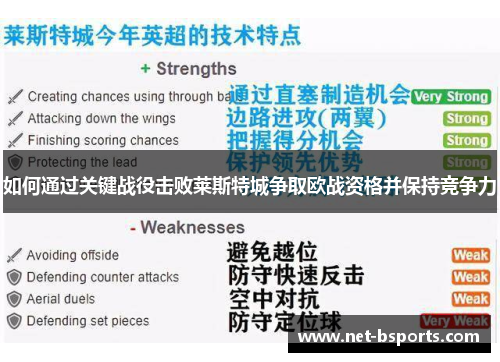 如何通过关键战役击败莱斯特城争取欧战资格并保持竞争力